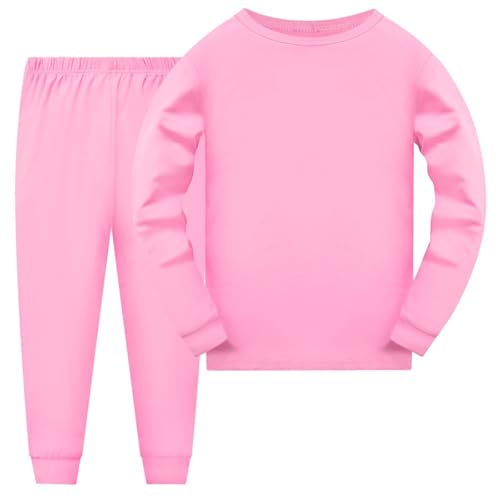 Girls Boys Solid Cotton Winter 𝐏ajamas Baby Basic Plain 𝐒leepwear 𝐉ammies 𝗣j Toddler Soft Tops and Pants 𝐏js Sets