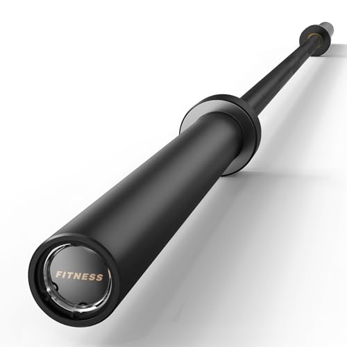 PAPABABE Barbell, 7ft Olympic Barbell 45lb, 30mm Black