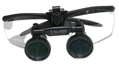 NMD Top Loupe for Dental 3.5x500 with LED Spot Light Weight, Long Distance Imported Lens (Pack of 1)