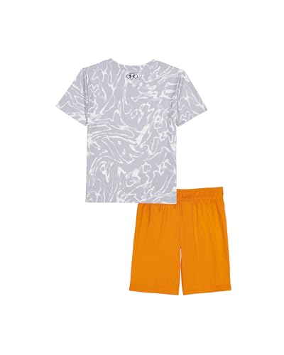 Image of Under Armour Boys' 2-piece Short Sleeve Graphic T-Shirt and Shorts Set, Lightweight & Breathable