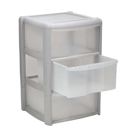 Large 3 Drawer Plastic Storage Unit Cover