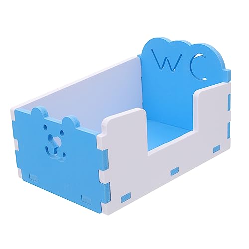 ノーブランド品 1個 ハムスタートイレ おしっこ 犬用ウォーターボウルディスペンサー マット モルモットのトンネル ビデ 小さなペット用トイレコンテナ 小さなペット用トイレ洗面台 塩ビ Blue