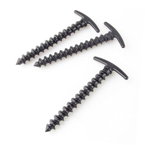 10 Estacas de Tienda Espiral de Nailon para Nieve y Barro para Camping