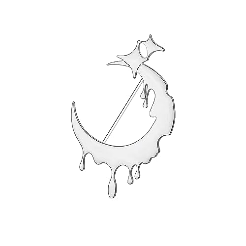 Image of Lava Moon Star Brooches Pins Delicate Minimalist Stars Teardrop Brooch Classic for Women Men Girls Dainty Elegant Lapel Pins Dress Suit Ceremony Clothes Accessories Jewelry Valentine's Day Christmas Birthday Gifts