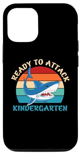 Custodia per iPhone 13 Ready To Attack Kindergarten Shark Funny Back To School