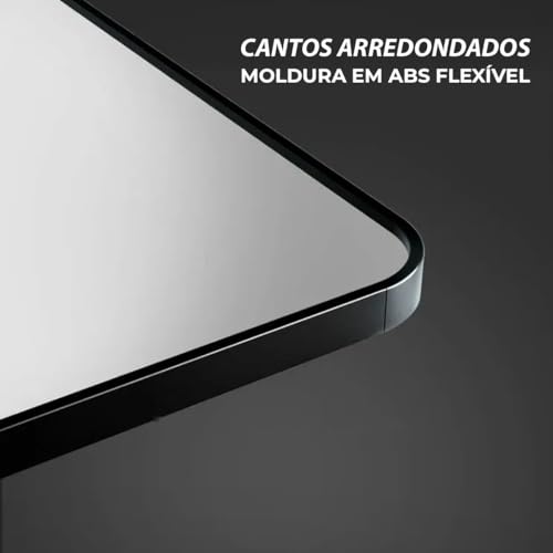 Espelho Oval Moldura Preto Sala Quarto Hall 100x30 Grande Decorativo