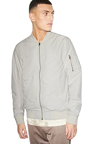 C&A Herren Blouson Regular Fit Polyester hellgrau L