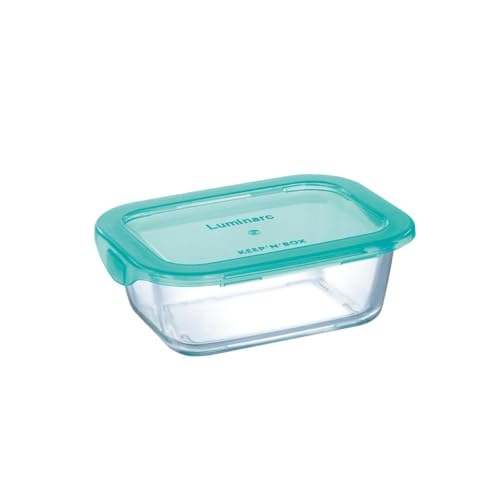 Luminarc G8402 RECIP RECT con T 38 KEEP'N Lagon Lum, Transparente y Verde, 37 cl