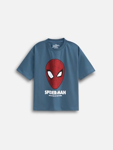 Image of Nap Chief Kids Cotton Official Marvel Superhero's Printed Co ord Sets for Boys & Girls, T Shirt and Shorts for Casual Wear