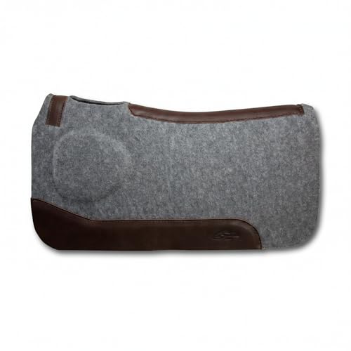 Southwestern Equine OrthoRide Correction Saddle Pad Western Saddle Pads - Made in USA (31 x 30, Natural Leathers)