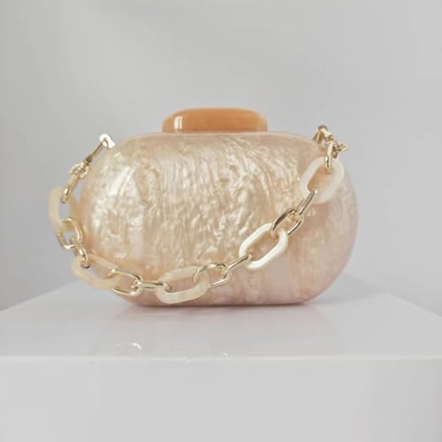 Image of Acrylic Bubble Bag Luxury Marble Clutch Evening Purses for Women Glitter Handbag for Wedding Party Prom