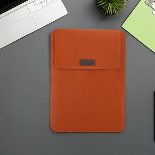 Funda para portátil SOIMISS en sofisticado PU camel con acabado ultrafino 6