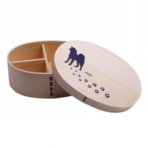 紀州漆器 曲げわっぱ まげわっぱ 弁当箱[我が家の愛犬シリーズ]秋田犬[YS71]