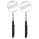 MAGICLULU 2stücke Runder Teleskop-inspektionsspiegel Magnetisch Drehbar Ausziehbar Kfz-reparaturwerkzeug Für Fahrzeuguntersuchung Und Beobachtung Kleiner Details Mit Visuellem Reflektor