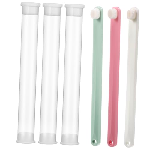 Kit de limpieza oral eficaz para conejos y mascotas pequeñas con cepillos duraderos de color rosa 2