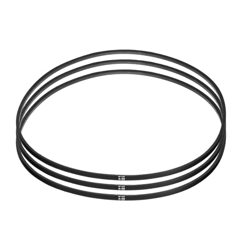 Image of uxcell 3pcs A58 or 4L600 Classic Wrapped Rubber V-Belt, 58 inch(1475mm) Inside Circumference, A Profile V Belt