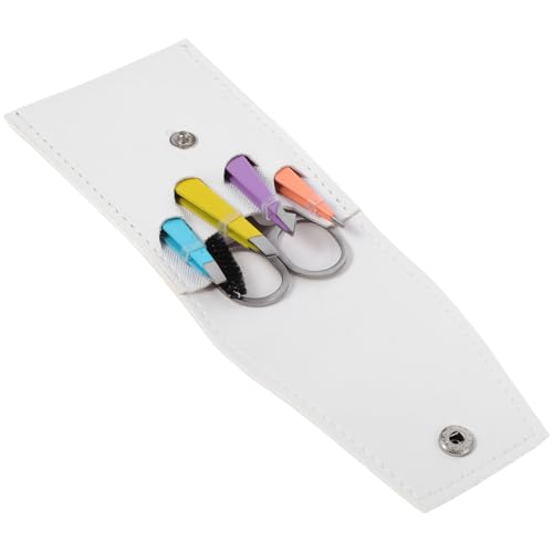 VICASKY 6pcs Eyebrow Shaping Tool Portable Eyebrow Clamps Tweezers for Beauty Trimming Durable Practical Design with Storage Bag for Home Salon Use