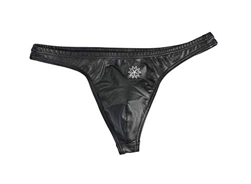 Men's Fashion Faux Leather Thong Underwear Sexy T-back B1161