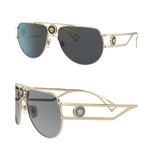VERSACE VE2225 Medusa '95 PILOT Shape Sunglasses with Luxury Eyewear kit