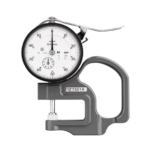 Espesorímetro de esfera con dial redondo 7301A/0.01MM para papel, hoja de metal y más para uso industrial miniatura 1