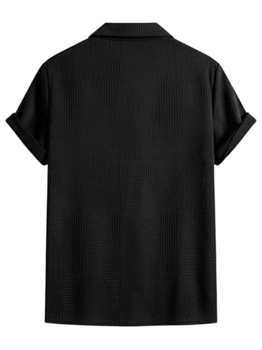 Image of Leriya Fashion Shirt for Man Polycotton Regular Fit | Mens Casual Shirts | Shirt for Man| Shirts for Mens Stylish |Half Sleeve Button Down Textured Summer Wear (Available in Plus Sizes)