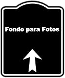 Fondo para Fotos Spanish Black Sign Arrow Up Aluminum Composite Sign 8.5 x 10 inches