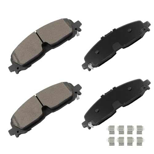 Image of cciyu D2371 Front Ceramic Disc Brake Pads Kit For Buick For Enclave 2021-2024,For Cadillac For LYRIQ,For XT5,For XT6,For Chevy For Blazer,For Colorado,For Traverse,For GMC For Acadia,For Canyon