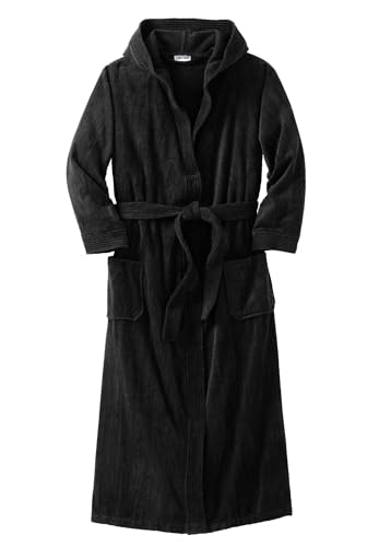 KingSize Men's Big & Tall Tall Terry Velour Hooded Maxi Robe