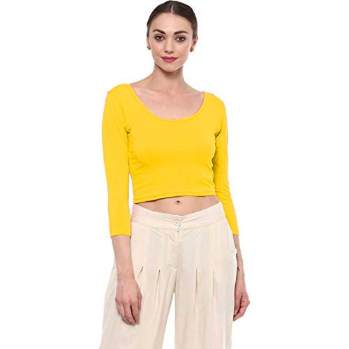 PRE SMARTWomen's Lycra Blouse | Choli (PS-62-LYCRAV-B_Multi Color_Free Size)