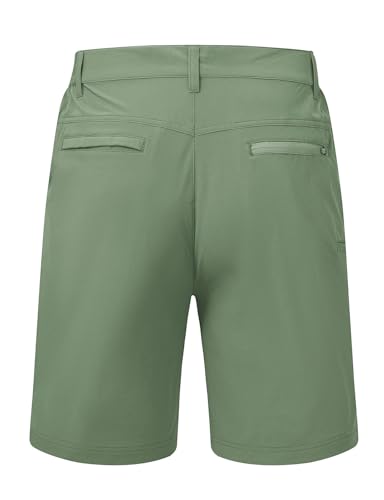 Image of TBMPOY Men's Golf Shorts Lightweight 5 Pockets Casual Dress Stretch Elastic Waist Quick Dry Flat Front Travel Shorts