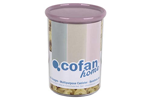 Botes O Tarros De Almacenamiento De Plástico Herméticos Transparentes | Tarros De Almacenamiento De Cocina En Oferta Cofan Bote Multiusos Modelo Albahaca | Fabricado En Poliestireno Y Polipropileno | Tarros De Almacenamiento De Cocina