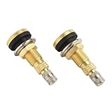 Lot de 2 tiges de valve de pneu sans chambre à air de tracteur pour trou de jante de 16 mm, compatible avec pneus de véhicules agricoles et industriels