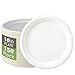 Vplus White 10.25 inch 150 Pack Compostable Paper Plates - Eco-Friendly 1