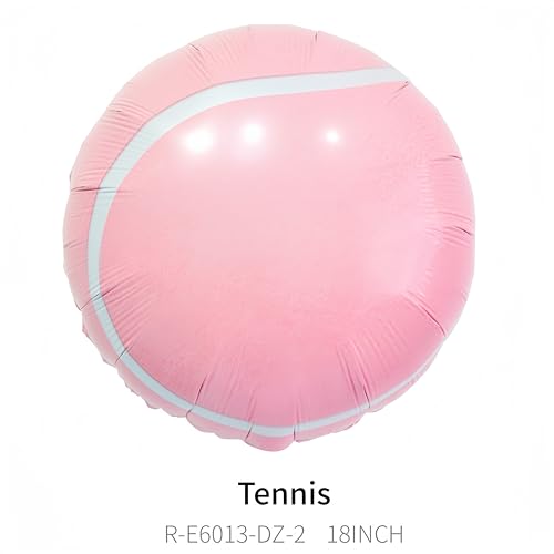 4 balões de tênis rosa/balões de raquete de tênis para adolescentes e mulheres, festas temáticas, bo