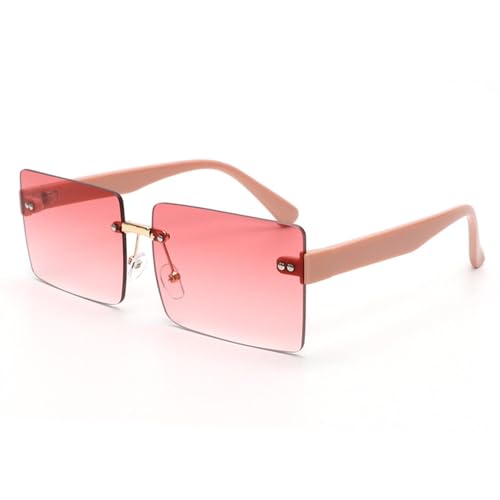 Lunettes de soleil pour femmes à la mode avec verres dégradés sans bordure