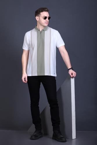 Image of GODFREY Half Cotton Polo T Shirt for Man with Pocket - Regular Fit Mens Collar Tshirt