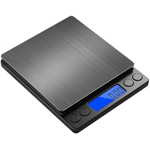 NEXT-SHINE Gram Scale, Weighs Up to 500g (0.01g), Mini Pocket Size Digital Coffee Espresso Scales with 2 Plastic Trays Cover