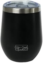 Antigua 12oz Stainless Steel Wine Tumbler with Ceramic Lining & Lid – Stemless, Double-Wall Vacuum Insulated Drinkware