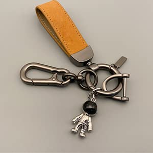 2 Stück Metall Schlüsselanhänger, Karabiner Schlüsselanhänger Schlüsselring Verschluss Abnehmbare Karabinerhaken Männer Frauen (Schwarz)