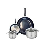 ELO 9729150 - Set di 2 padelle da forno con 2 padelle da 20 e 32 cm e 2 padelle 16 e 20 cm Elo Prima Lucidante, acciaio inox, induzione immagine