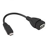 Conector 1: USB A Hembra L-link LL-Cab-OTG - Cable Micro USB OTG (Macho), Color Negro
