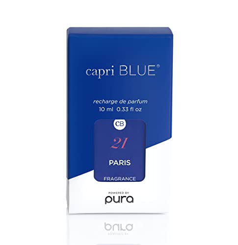 Capri Blue Pura Smart Home Plug-in Diffuser Refill – Paris Pura Refills – Pura Diffuser Refills with White Tea, Violet, & Vanilla Scents – Long-Lasting Aromatherapy Diffuser Refill