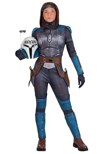 Womens Star Wars Mandalorian Bo-Katan Costume with Half Mask Armor & Accessories - Officially Licensed XL