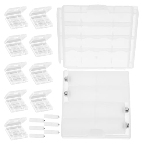 10 Set Adattatore per Batterie Aaa Aa Compatto e Portatile con Conservazione per Pile Facile Usare e Resistente per Feste e Uso