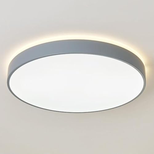 STVDEDG Lámpara de techo nórdica de atenuación continua Luminarias de techo de colores Super brillante Lámparas de techo LED Postmodernos de acrílico Plafón plano fácil de instalar para dormitorio
