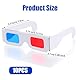 3D-Brille, 10 Paar Papier-Stereo Brillen, rote und Blaue Linsen Stereobrille für 3D-Filme und Reise Dekoration