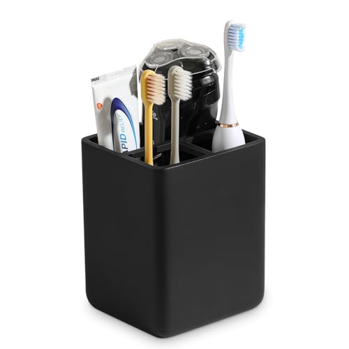Luxspire Toothbrush Holders, 3 Slots Toothpaste & Toothbrush Holder for