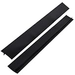 2 Pack Stove Gap Covers 25 inch Silicone Counter Gap Filler Heat Resistant Kitchen Cooker Gaps Strip Anti-Stain Stovetop Filler for Kitchen Countertop Dishwasher Cooker Oven Dryer Washing, Black
