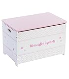 ATMOSPHERA CREATEUR D'INTERIEUR Baule per Giocattoli in Legno per Bambini - Motivo a Stelle -...