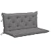 Tidyard Cojín para Columpio Balancín con Respaldo Cojín para Banco de Jardín Acolchado Grueso Patio Terraza Decoración Cómodo Tela Gris 120x50 cm